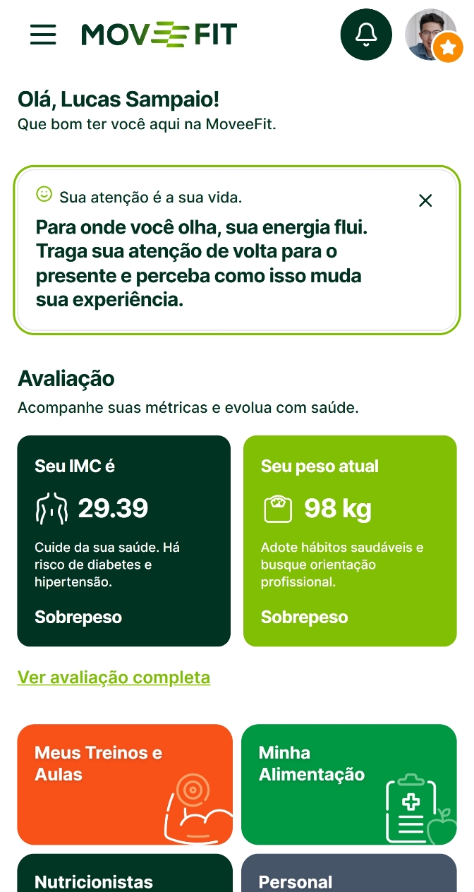 Bem-estar completo. Seu guia pessoal, com profissionais e tecnologia inteligente.